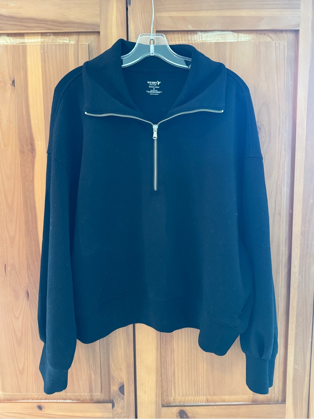 Old Navy Black Half-Zip Hoodie Sweatshirt